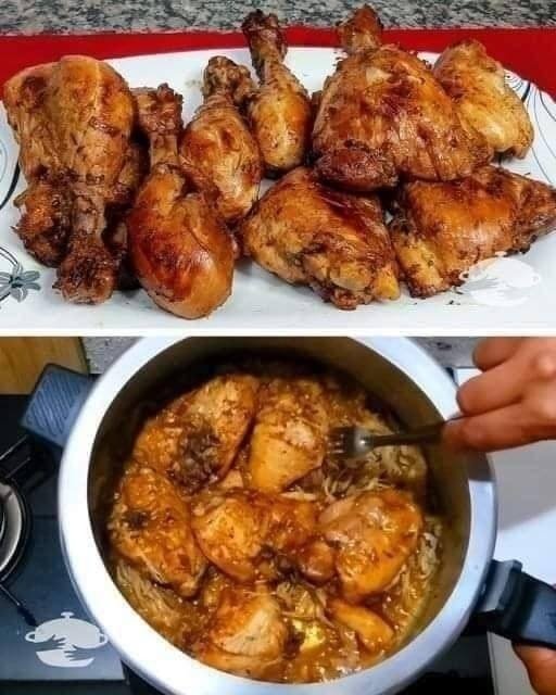 Frango frito na cebola