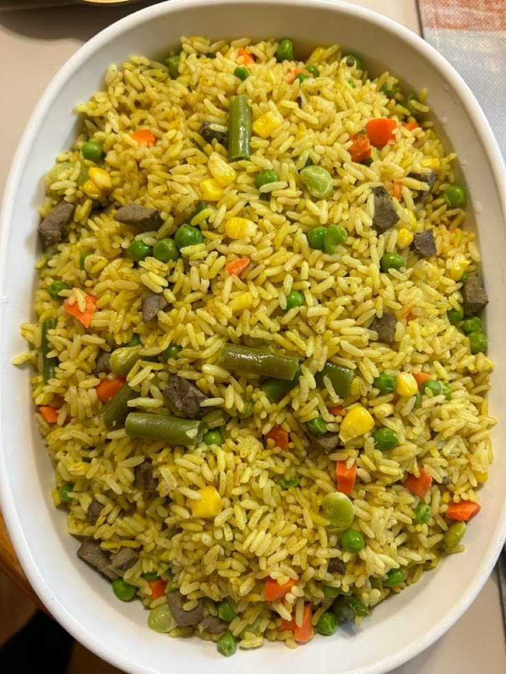 Arroz com Legumes e Carne
