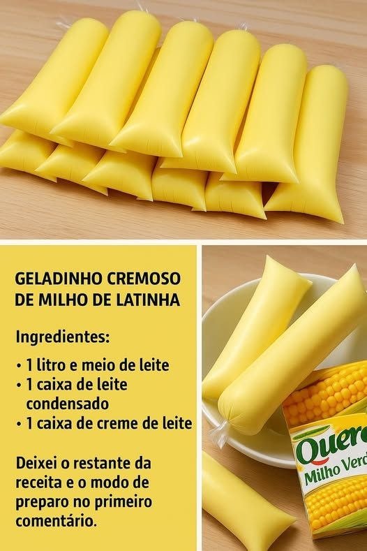 Geladinho Cremoso de Milho Verde