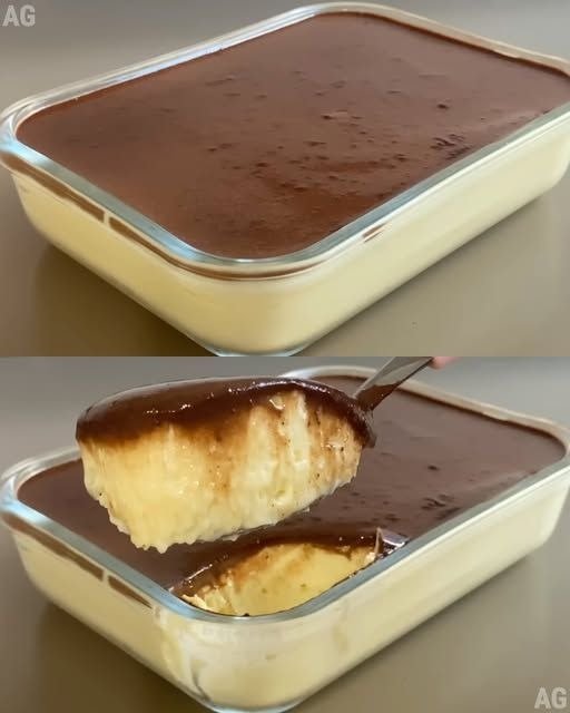 Sobremesa de Limão com Calda de Chocolate