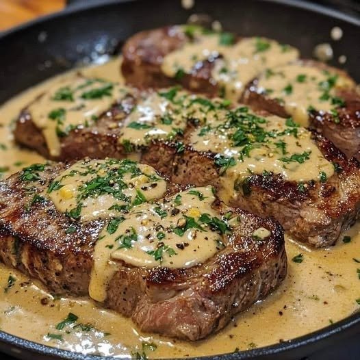 Bife ao molho de alho