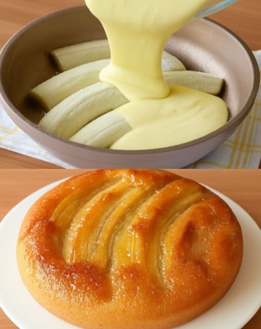 Bolo de Banana Invertido