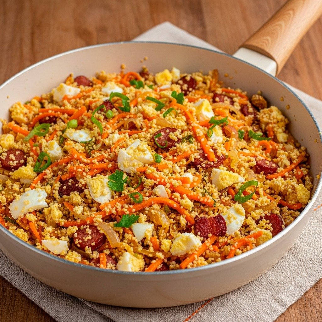 Farofa com Cenoura e Bacon