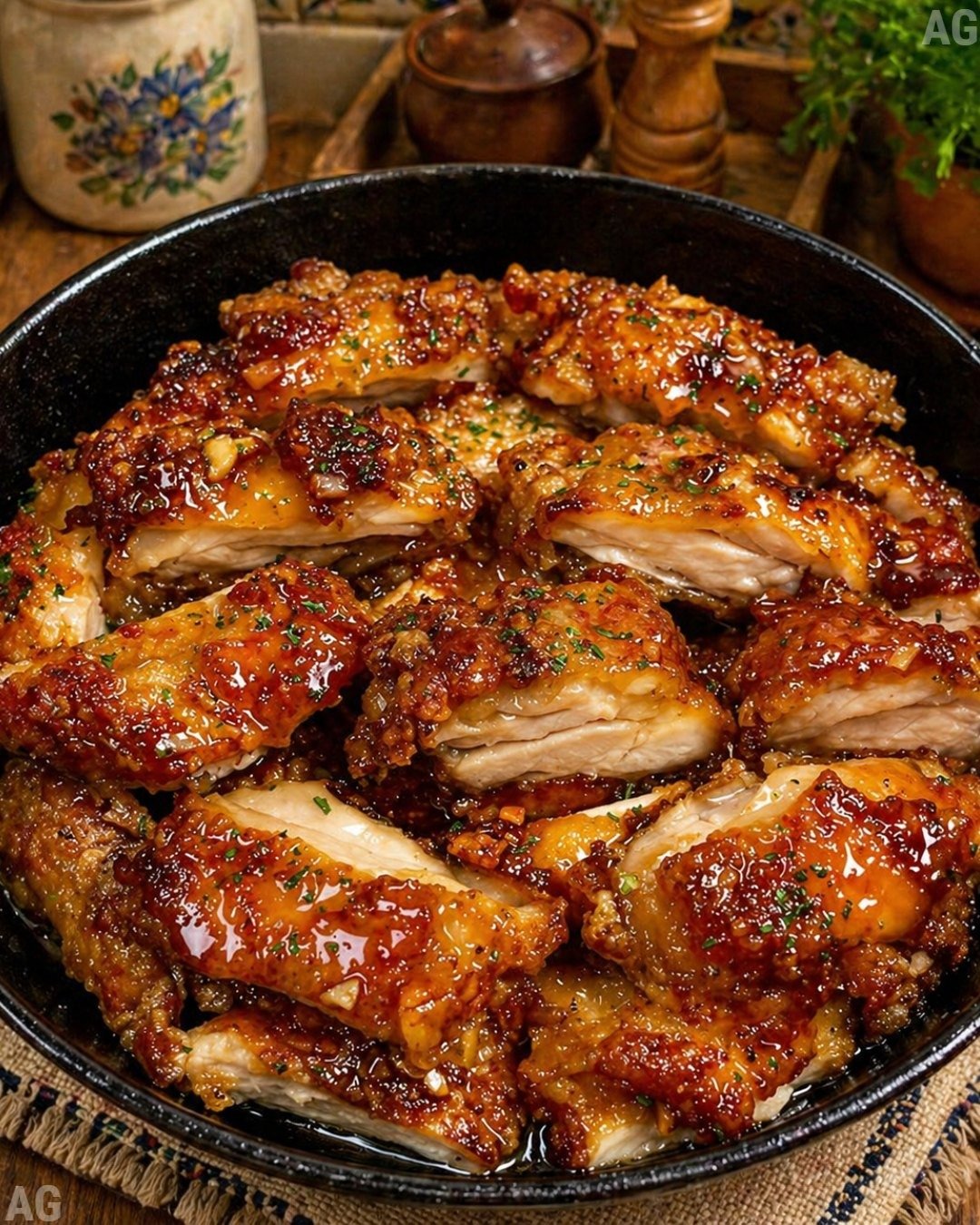 Frango Crocante com Mel e Alho