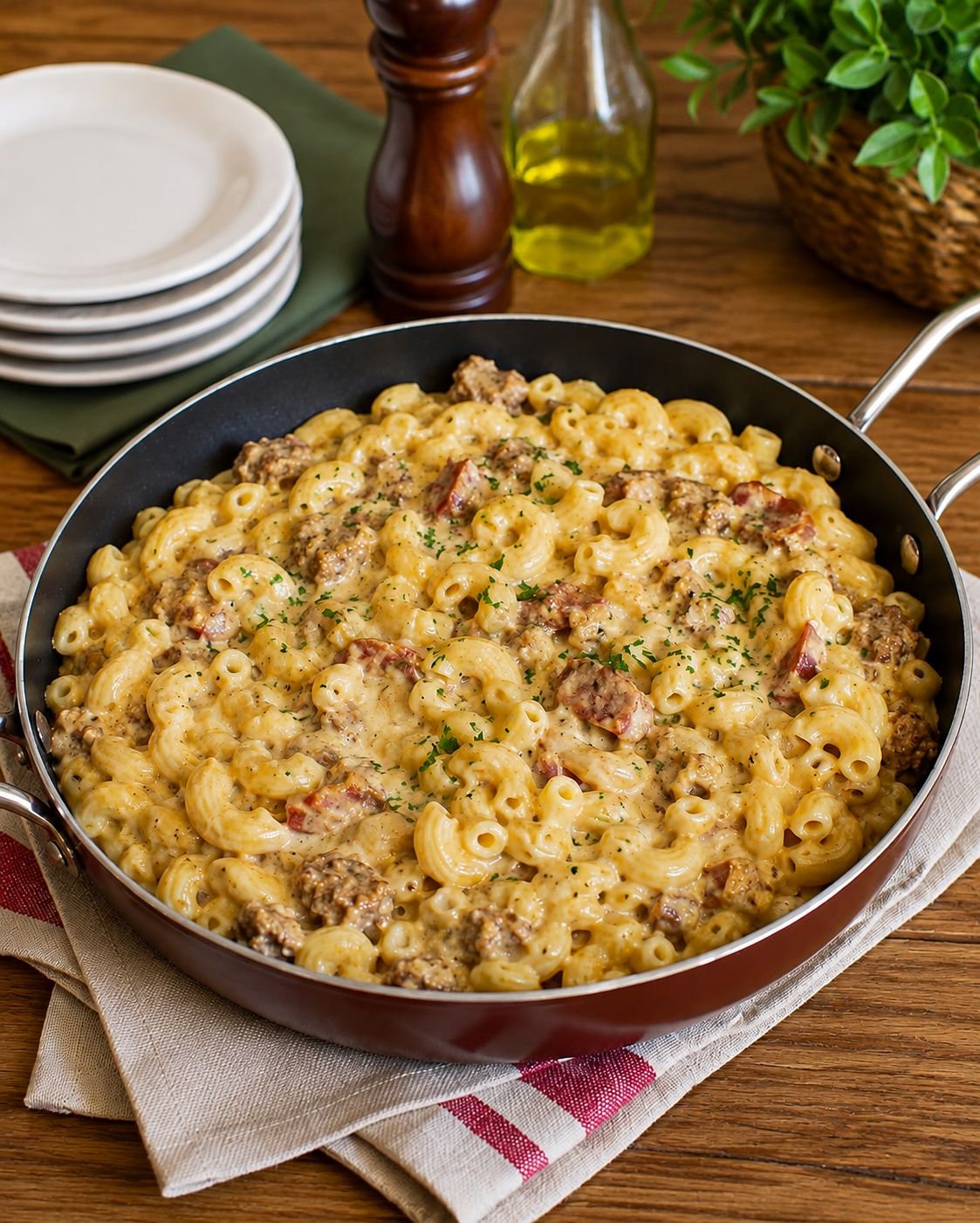 Macarrão Cremoso de Uma Panela