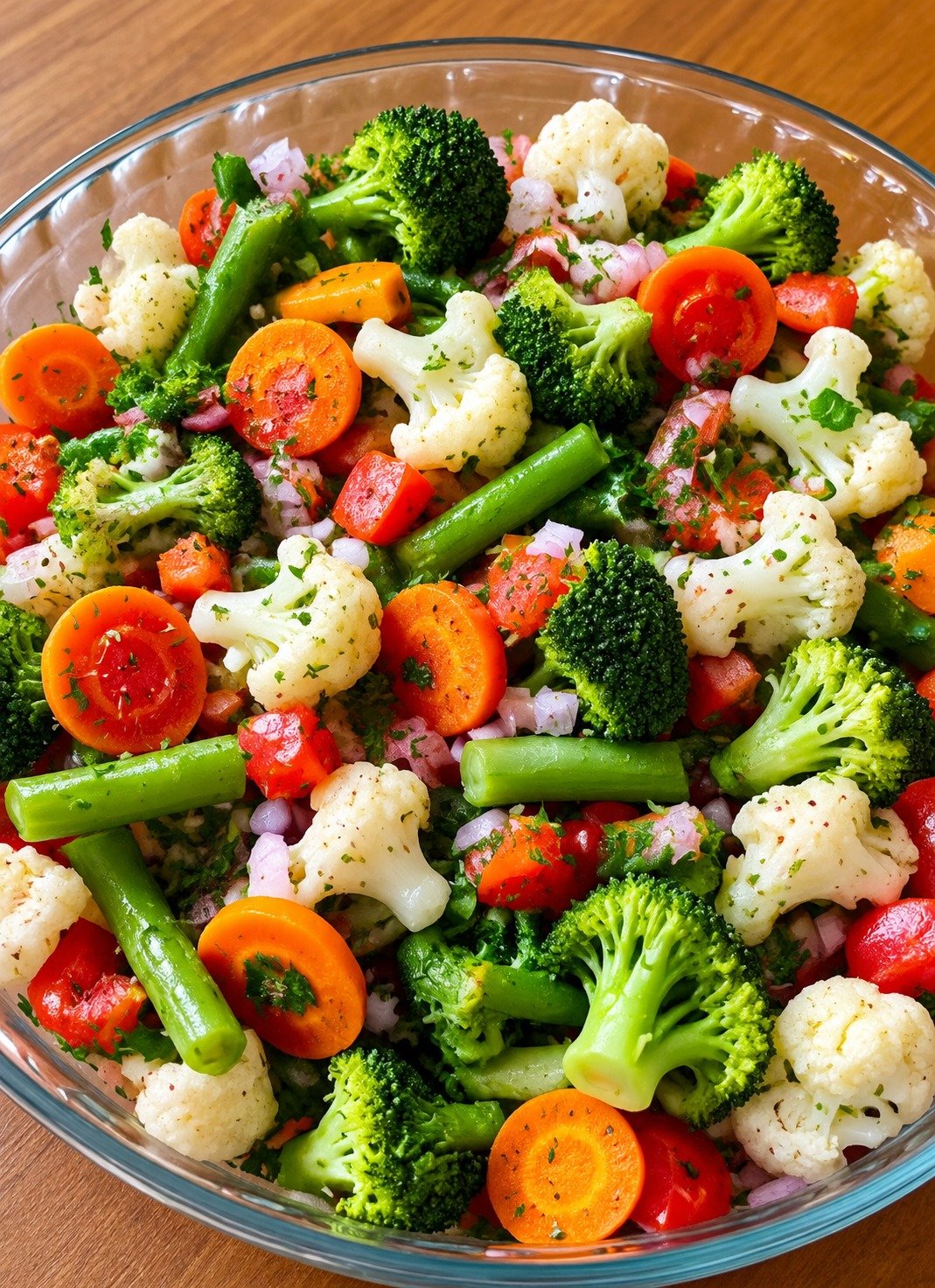 Salada Colorida de Legumes no Vapor