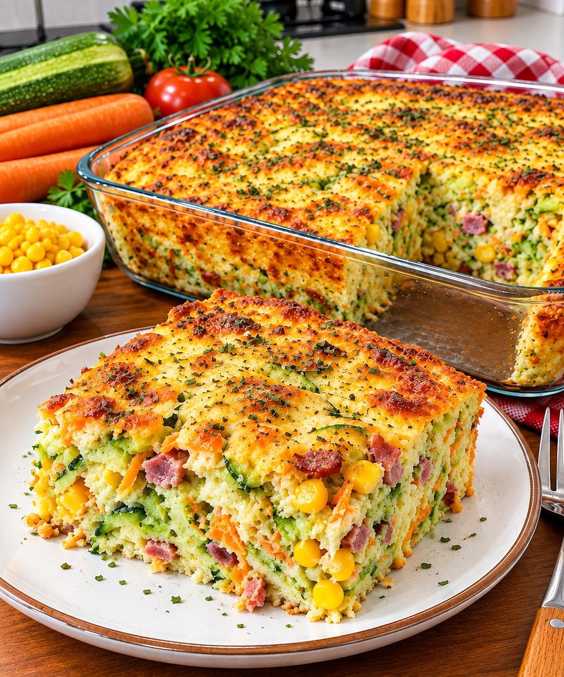 Torta de Legumes com Presunto