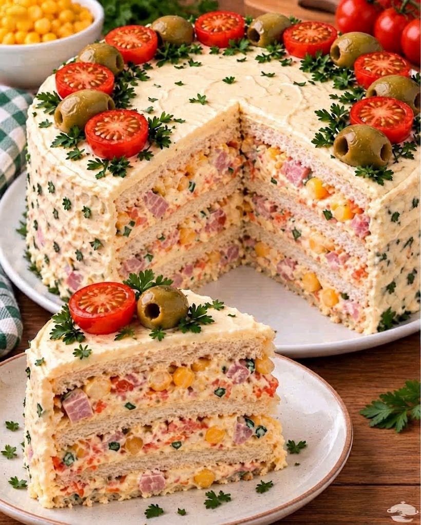 Bolo Salgado de Pão de Forma