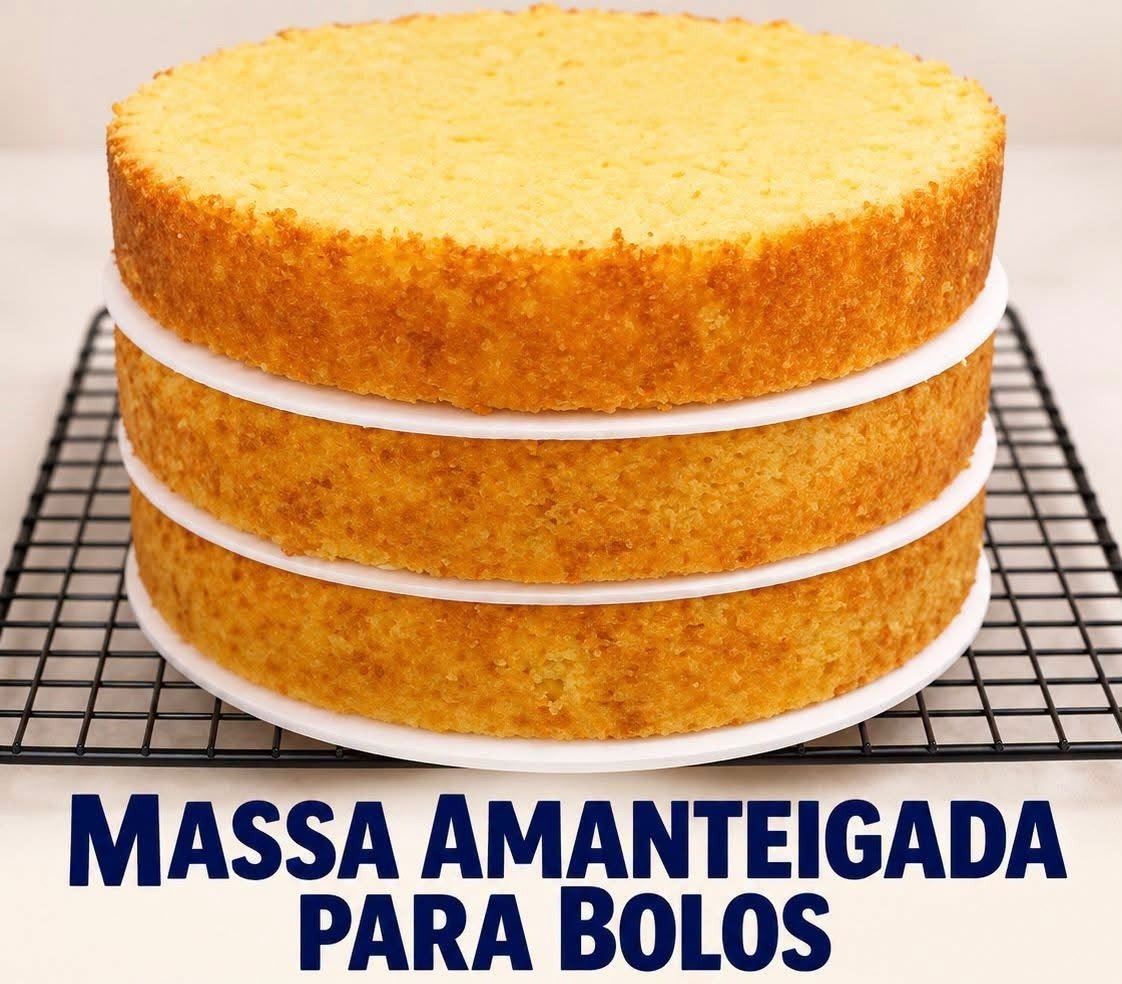 massa amanteigada para bolos