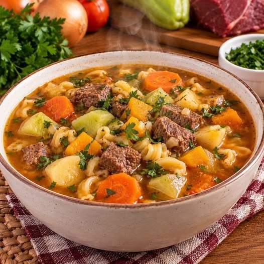 Sopa de Carne com Legumes 