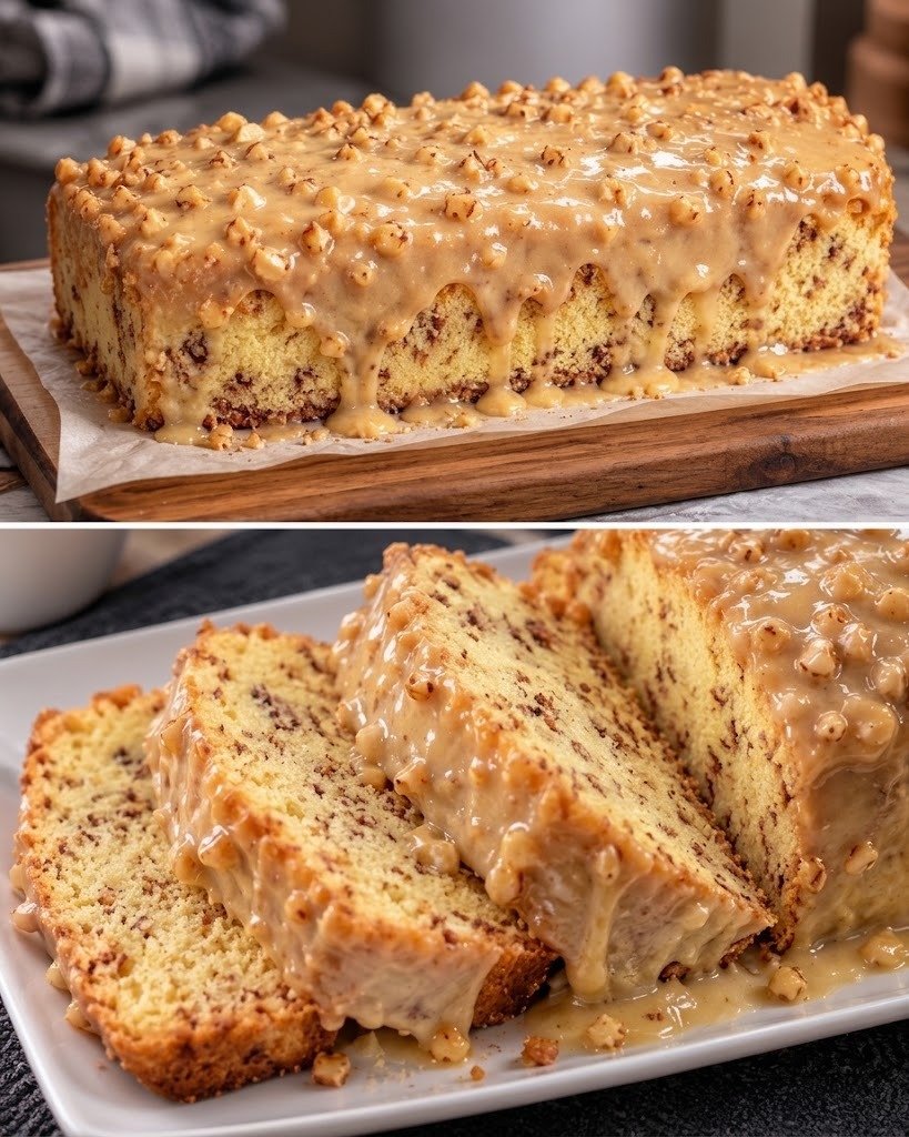Bolo de Nozes com Cobertura de Doce de Leite