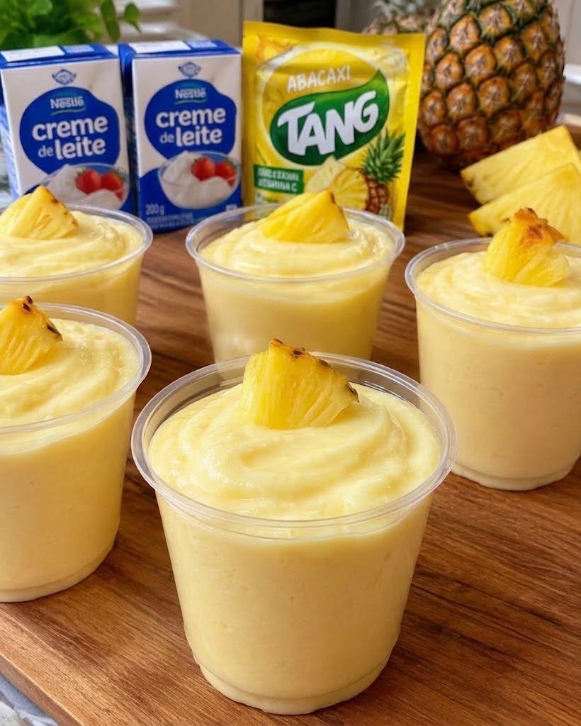 Mousse de Abacaxi Cremoso de Copinho